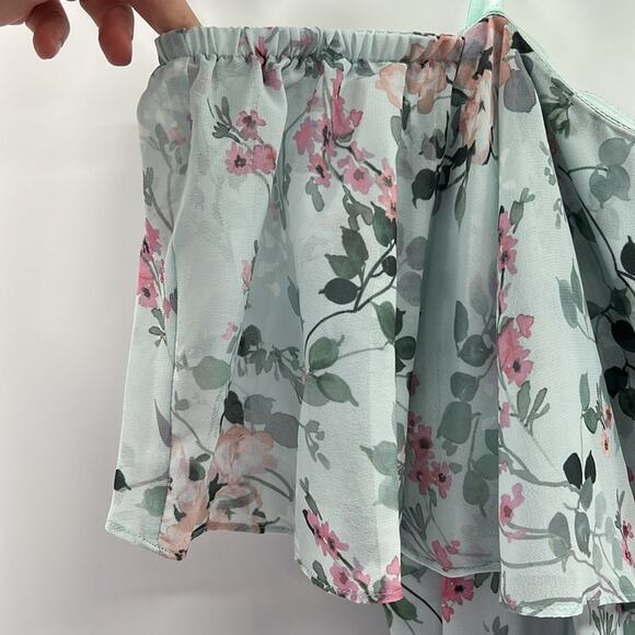 Adrianna Papell Floral Off-Shoulder Midi Dress - Picture 7 of 11